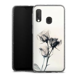 Silikon Glitter Case transparent-silber