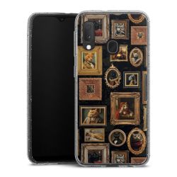 Silikon Glitter Case transparent-silber