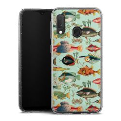 Silikon Glitter Case transparent-silber