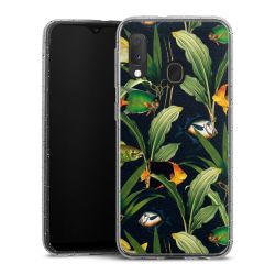 Silikon Glitter Case transparent-silber