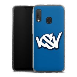 Silikon Glitter Case transparent-silber