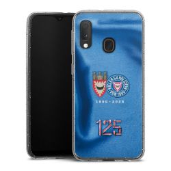 Silikon Glitter Case transparent-silber