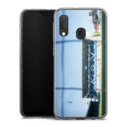 Silikon Glitter Case transparent-silber