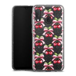 Silikon Glitter Case transparent-silber