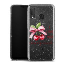 Silikon Glitter Case transparent-silber