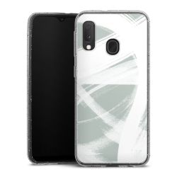 Silikon Glitter Case transparent-silber