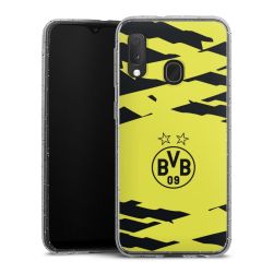 Silikon Glitter Case transparent-silber