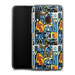 Silikon Glitter Case transparent-silber