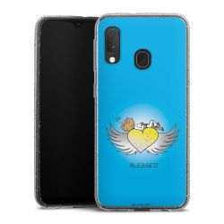 Silikon Glitter Case transparent-silber