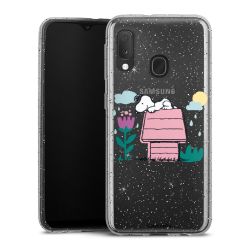 Silikon Glitter Case transparent-silber