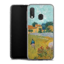 Silikon Glitter Case transparent-silber