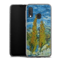 Silikon Glitter Case transparent-silber