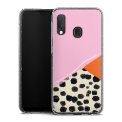 Silikon Glitter Case transparent-silber