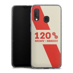 Silikon Glitter Case transparent-silber