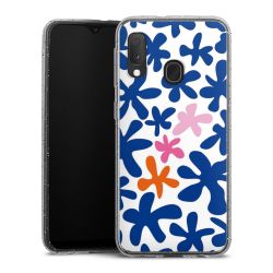 Silikon Glitter Case transparent-silber