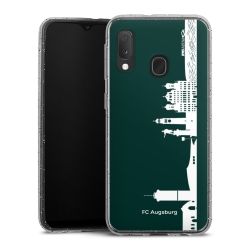 Silikon Glitter Case transparent-silber