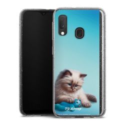 Silikon Glitter Case transparent-silber