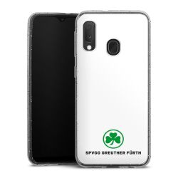 Silikon Glitter Case transparent-silber