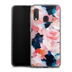 Silikon Glitter Case transparent-silber