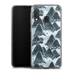 Silikon Glitter Case transparent-silber