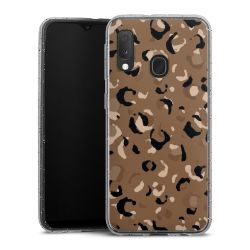 Silikon Glitter Case transparent-silber