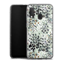 Silikon Glitter Case transparent-silber