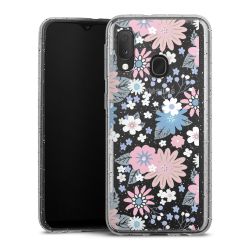 Silikon Glitter Case transparent-silber
