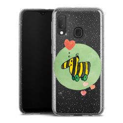 Silikon Glitter Case transparent-silber