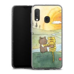 Silikon Glitter Case transparent-silber