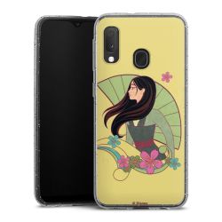 Silikon Glitter Case transparent-silber