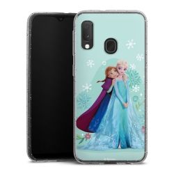 Silikon Glitter Case transparent-silber