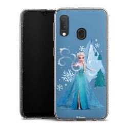 Silikon Glitter Case transparent-silber