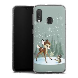 Silikon Glitter Case transparent-silber