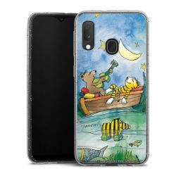 Silikon Glitter Case transparent-silber