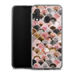 Silikon Glitter Case transparent-silber