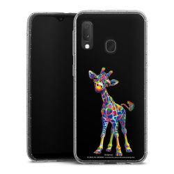 Silikon Glitter Case transparent-silber