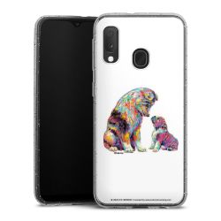 Silikon Glitter Case transparent-silber