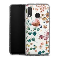 Silikon Glitter Case transparent-silber