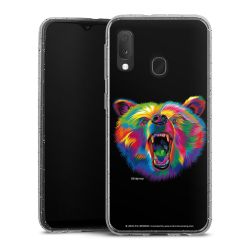 Silikon Glitter Case transparent-silber