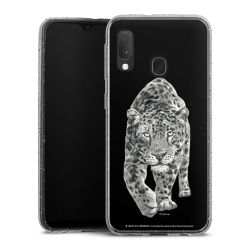 Silikon Glitter Case transparent-silber