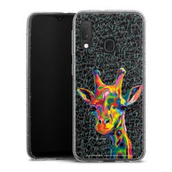 Silikon Glitter Case transparent-silber