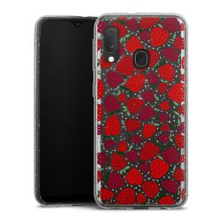 Silikon Glitter Case transparent-silber