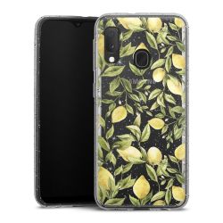 Silikon Glitter Case transparent-silber