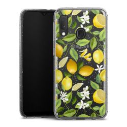 Silikon Glitter Case transparent-silber