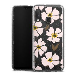 Silikon Glitter Case transparent-silber