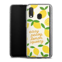 Silikon Glitter Case transparent-silber