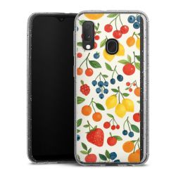 Silikon Glitter Case transparent-silber