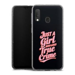 Silikon Glitter Case transparent-silber