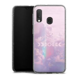 Silikon Glitter Case transparent-silber