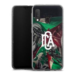 Silikon Glitter Case transparent-silber